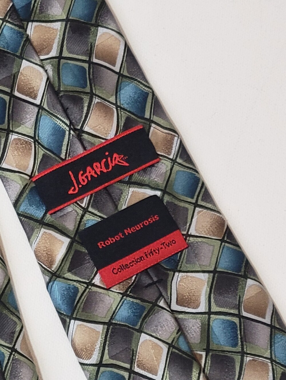 J Garcia Jerry Garcia Robot Neurosis Abstract Geometric Retro Necktie